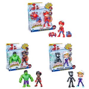 Spider-Man and His Amazing Friends Hero Reveal Figure Wave 1 Case of 4
