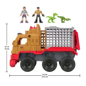 Jurassic World Camp Cretaceous Imaginext Dinosaur Hauler and Yaz Action Figure Set