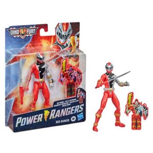 Power Rangers Dino Fury Red Ranger 6-Inch Action Figure, Not Mint