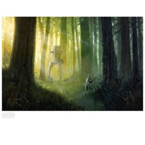 Star Wars Patrolling the Endor Moon Paper Giclee Art Print