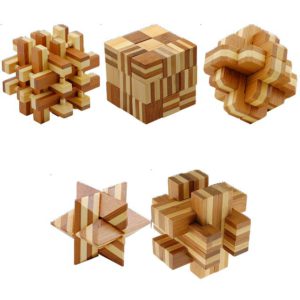 Group Special – a set of 5 Bamboo Wood puzzles
