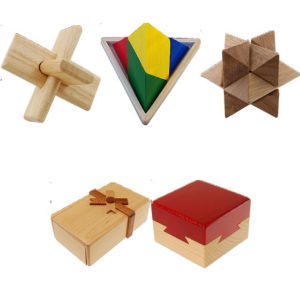 .Level 7 – a set of 5 wood puzzles