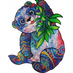 Serious Panda – Shaped Wooden Jigsaw Puzzle