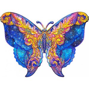Intergalaxy Butterfly – Shaped Wooden Jigsaw Puzzle