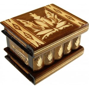 Romanian Puzzle Box – Medium Brown