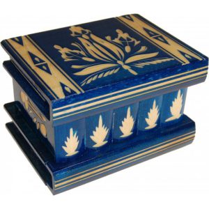 Romanian Puzzle Box – Medium Blue