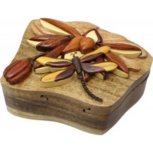 Dragonfly on Lily Pad – 3D Puzzle Box